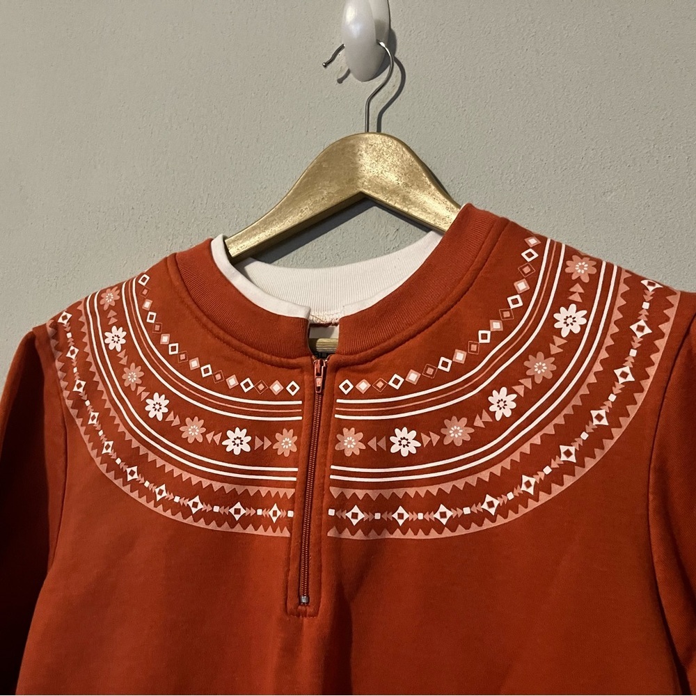 Blair Vintage Quarter Zip Floral Cottagecore Pullover Sweater - Women’s Medium - Picture 3 of 4